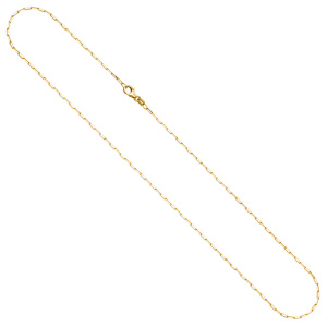 Weit-Ankerkette 585 Gold Gelbgold massiv diamantiert 45 cm Kette Halskette