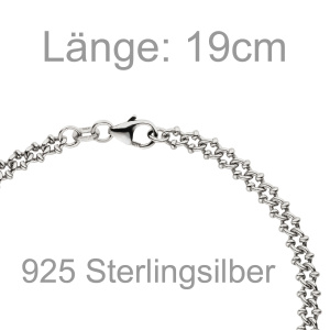 Preview: Armband 925 Sterling Silber 19 cm