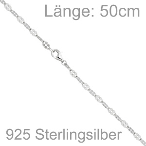 Halskette Kette 925 Sterling Silber 50 cm Silberkette Karabiner