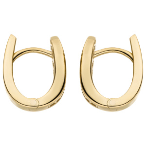Preview: Creolen 333 Gold Gelbgold 20 Zirkonia Ohrringe Goldcreolen Goldohrringe