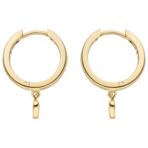 Creolen Herz 333 Gold Gelbgold 2 Zirkonia Ohrringe Goldcreolen Goldohrringe