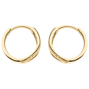 Preview: Creolen 333 Gold Gelbgold 32 Zirkonia Ohrringe Goldcreolen Goldohrringe