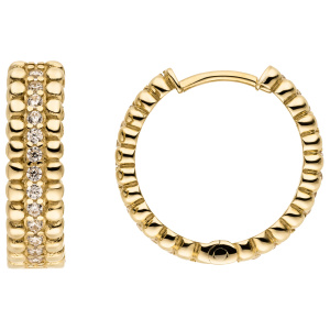 Creolen 333 Gold Gelbgold 52 Zirkonia Ohrringe Goldcreolen Goldohrringe