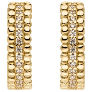 Creolen 333 Gold Gelbgold 52 Zirkonia Ohrringe Goldcreolen Goldohrringe