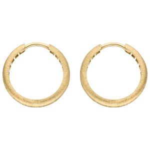 Creolen 333 Gold Gelbgold mattiert Ohrringe Goldcreolen Goldohrringe