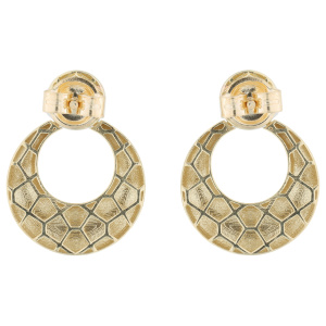 Preview: Ohrstecker 333 Gelbgold mattiert diamantiert