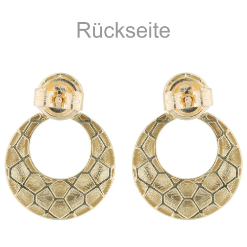 Ohrstecker 333 Gelbgold mattiert diamantiert