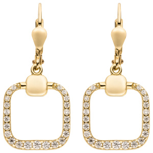 Ohrhänger 333 Gold Gelbgold 46 Zirkonia Ohrringe Boutons Goldohrringe