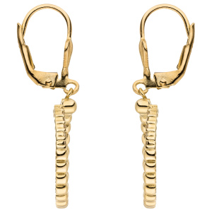 Preview: Ohrhänger 333 Gold Gelbgold 12 Zirkonia Ohrringe Boutons Goldohrringe