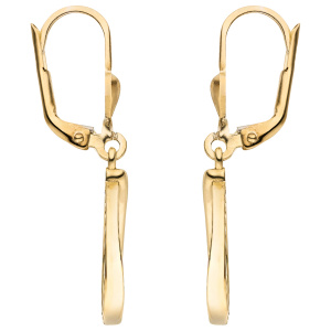 Preview: Ohrhänger Tropfen 333 Gold Gelbgold 18 Zirkonia