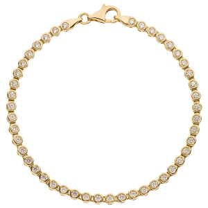 Armband 333 Gold Gelbgold 45 Zirkonia 19 cm Goldarmband