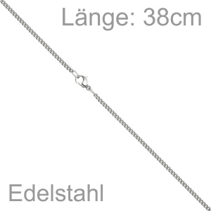 Panzerkette Edelstahl 38 cm Kette Halskette Karabiner