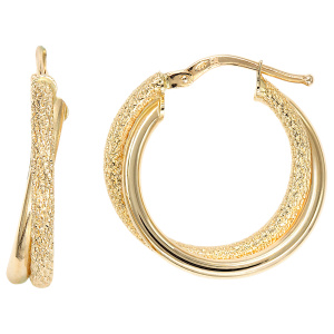 Creolen 585 Gold Gelbgold Ohrringe Goldcreolen Goldohrringe