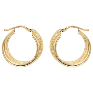 Preview: Creolen 585 Gold Gelbgold Ohrringe Goldcreolen Goldohrringe