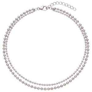 Collier Halskette Kugeln 925 Sterling Silber 44 cm Silberkette