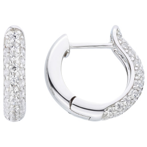 Creolen 925 Sterling Silber 62 Zirkonia Ohrringe