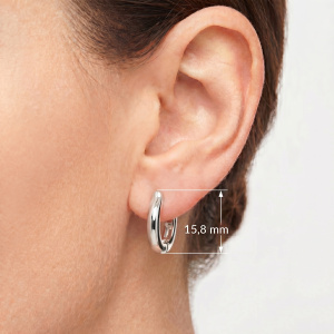 Preview: Creolen 925 Sterling Silber Ohrringe