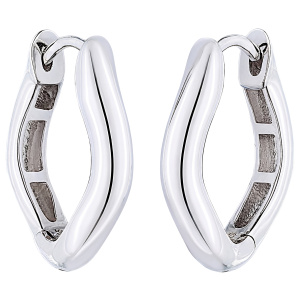 Preview: Creolen geschwungen 925 Sterling Silber Ohrringe