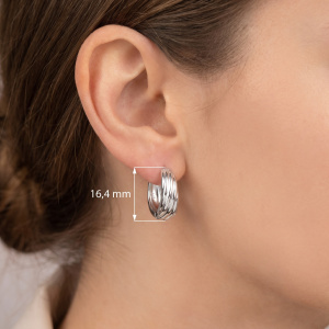 Preview: Creolen 925 Sterling Silber Ohrringe
