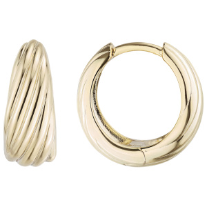 Creolen 925 Sterling Silber vergoldet Ohrringe