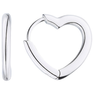Creolen Herz 925 Sterling Silber Ohrringe