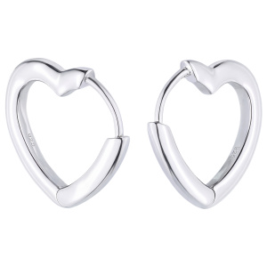 Creolen Herz 925 Sterling Silber Ohrringe