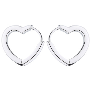 Creolen Herz 925 Sterling Silber Ohrringe