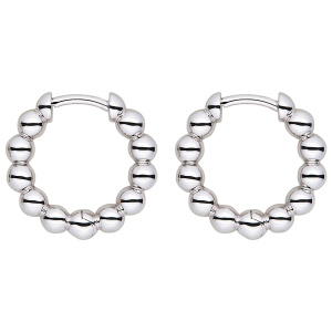 Creolen Kugeln 925 Sterling Silber Ohrringe