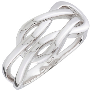 Damen Ring Schlaufe 925 Sterling Silber Silberring