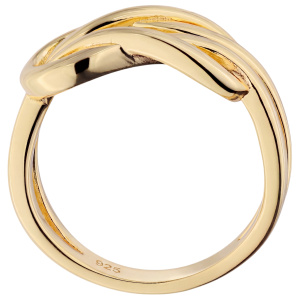 Damen Ring Schlaufe 925 Sterling Silber vergoldet Silberring