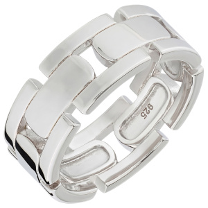 Damen Ring breit 925 Sterling Silber Silberring