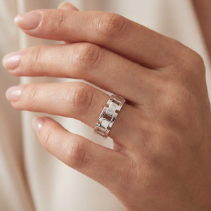Preview: Damen Ring breit 925 Sterling Silber Silberring