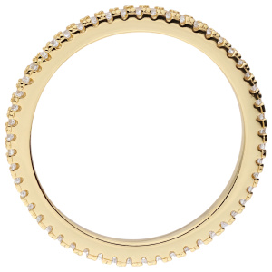 Damen Ring 925 Sterling Silber vergoldet ca. 49 Zirkonia rundum Silberring