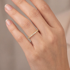 Damen Ring 925 Sterling Silber vergoldet ca. 49 Zirkonia rundum Silberring