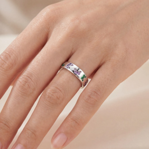 Preview: Damen Ring Schmetterling 925 Sterling Silber 24 Zirkonia Silberring