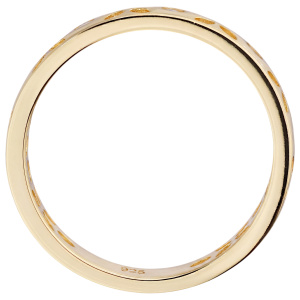 Damen Ring floral 925 Sterling Silber vergoldet 5 Zirkonia Silberring