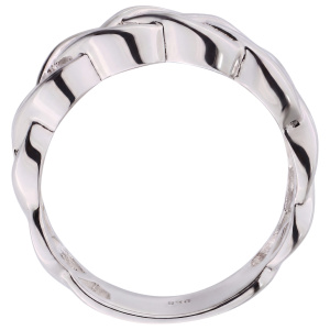 Damen Ring geflochten 925 Sterling Silber 8 Zirkonia Silberring
