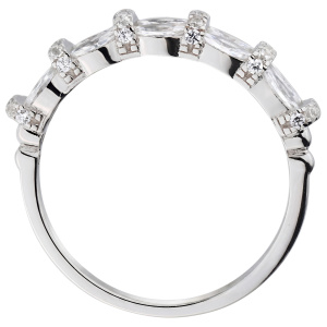 Preview: Damen Ring 925 Sterling Silber 40 Zirkonia Silberring