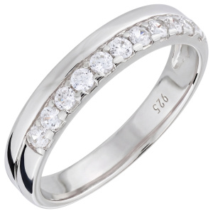 Damen Ring 925 Sterling Silber 11 Zirkonia Silberring