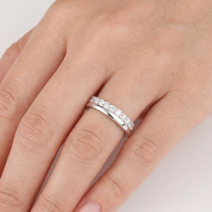 Damen Ring 925 Sterling Silber 11 Zirkonia Silberring