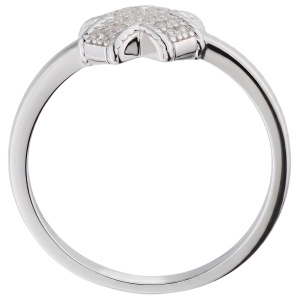 Preview: Damen Ring gekreuzt 925 Sterling Silber 28 Zirkonia Silberring