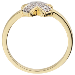 Damen Ring 925 Sterling Silber vergoldet 28 Zirkonia Silberring