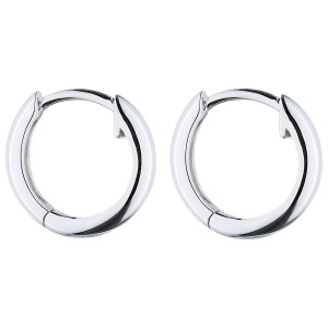 Creolen gekreuzt 925 Sterling Silber 56 Zirkonia Ohrringe