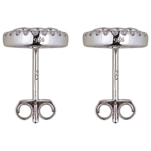 Preview: Ohrstecker Kreis 925 Sterling Silber 56 Zirkonia