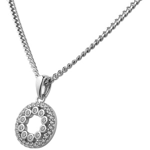 Preview: Anhänger Kreis 925 Sterling Silber 36 Zirkonia