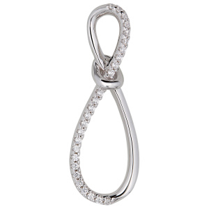 Anhänger Schleife 925 Sterling Silber 26 Zirkonia Silberanhänger