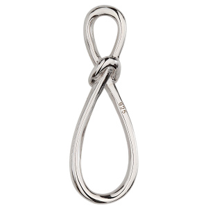 Preview: Anhänger Schleife 925 Sterling Silber 26 Zirkonia Silberanhänger