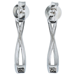 Preview: Halbcreolen 925 Sterling Silber 36 Zirkonia