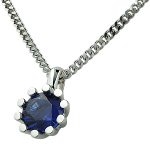 Anhänger 925 Sterling Silber 1 Spinell blau Silberanhänger