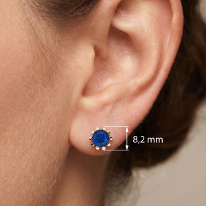 Preview: Ohrstecker 925 Sterling Silber vergoldet 2 Spinelle